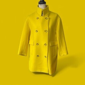 Balenciaga Women's Vibrant Yellow Pea Coat - BEAUTIFUL COAT!